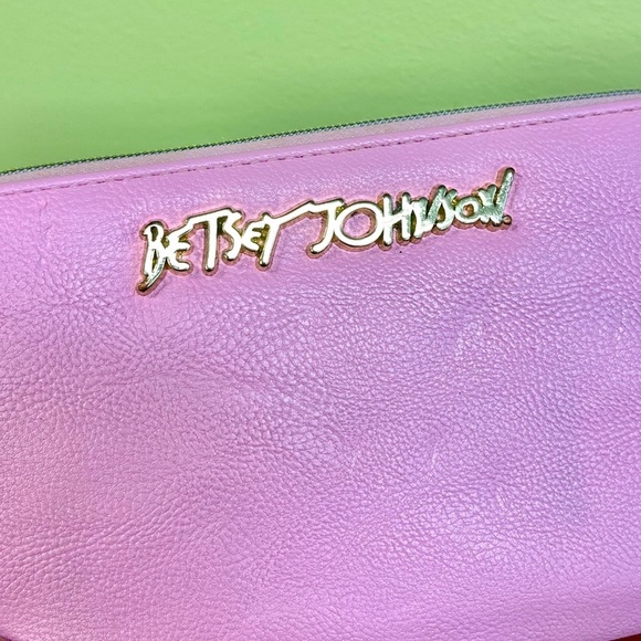 Betsey Johnson Vintage Pink Wallet/Wristlet with Gold Accents - Picture 2 of 4